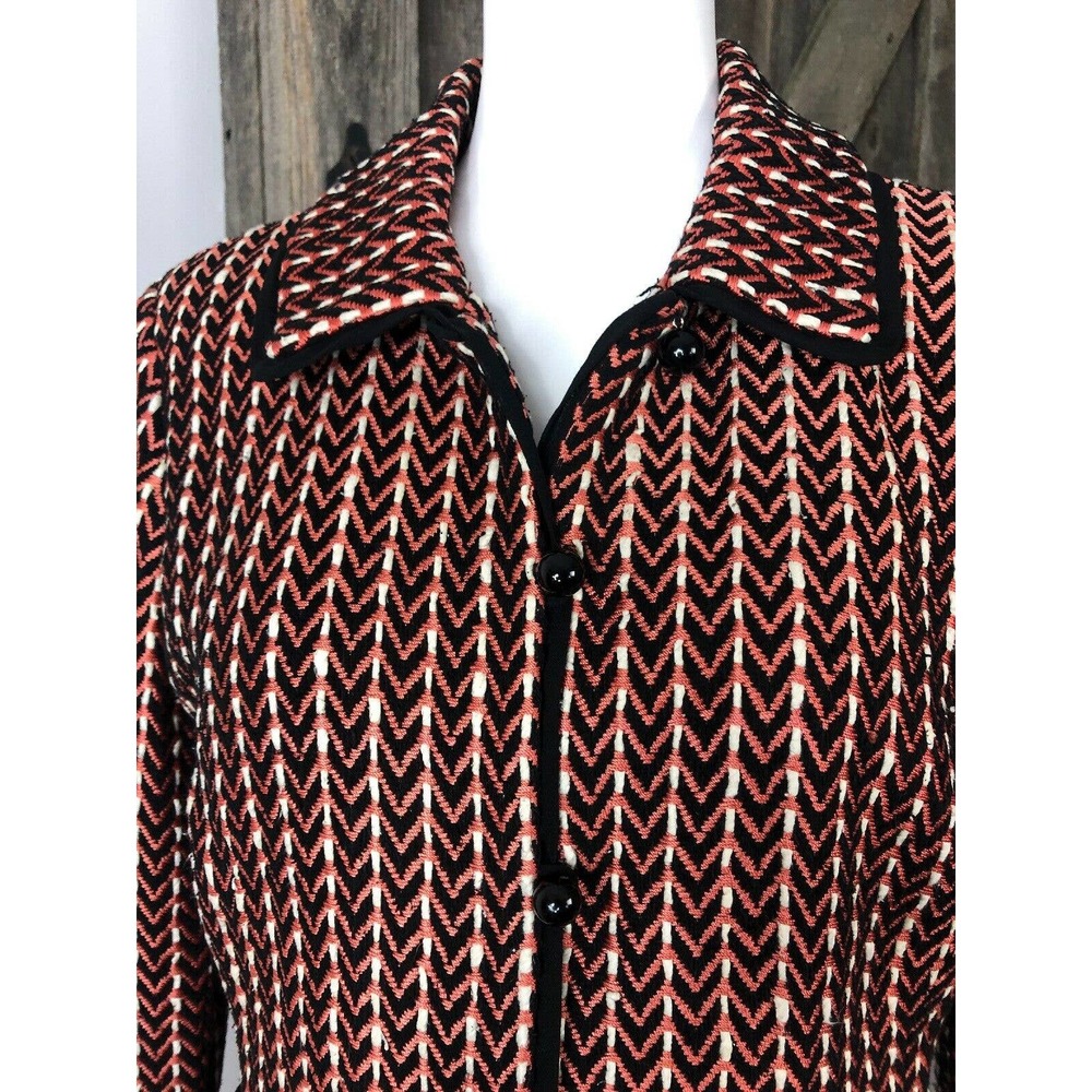 Doncaster Zigzag Stripe Button Up Blazer Jacket 6 - image 3